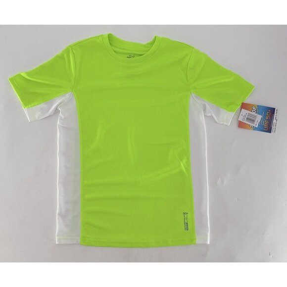 NWT ZeroXposur Boys Rash Guard Swim Shirt NWT UPF 50 Neon Size L 14/16 - Picture 3 of 9